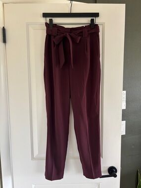 Express Burgundy / Maroon High Rise Ankle Pants Trousers Work Pants – Size 2R